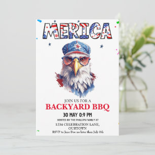 Amerika 4:e juli Bakgårds BBQ Inbjudningar