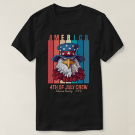 Amerika 4:e juli Besättning Patriotisk Personlig T Shirt