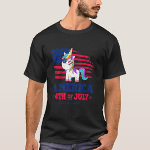 Amerika 4:e juli Independence day USA Flagga Meric T Shirt