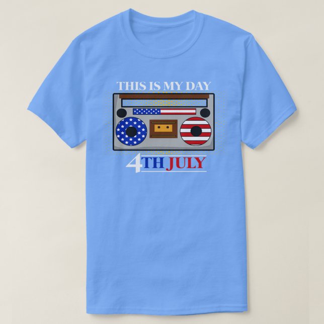 Amerika 4:e juli Patriotic helgdag (1) T Shirt (Design framsida)