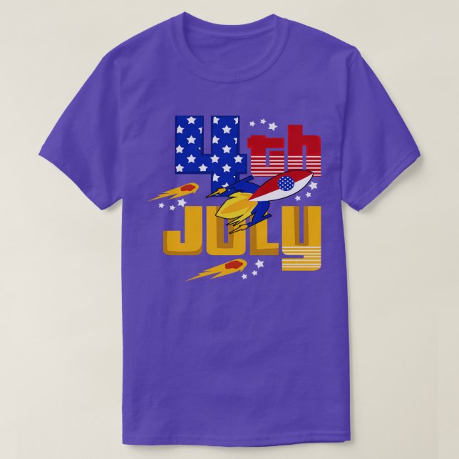 Amerika 4:e juli Patriotic helgdag (2) T Shirt (Design framsida)