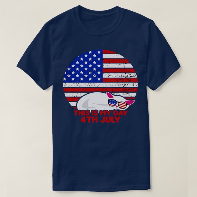Amerika 4:e juli Patriotic helgdag (30) T Shirt (Design framsida)