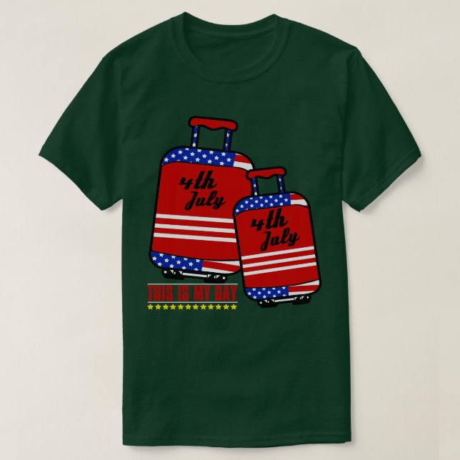 Amerika 4:e juli Patriotic helgdag (5) T Shirt (Design framsida)