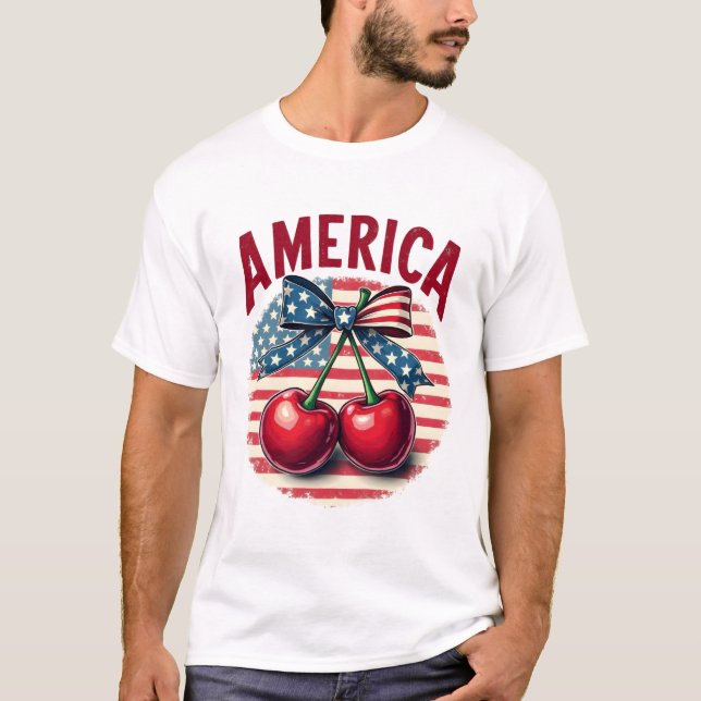 Amerika 4:e juli t shirt (Framsida)