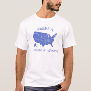 Amerika 50 stater av den enorma t-skjortan t shirt