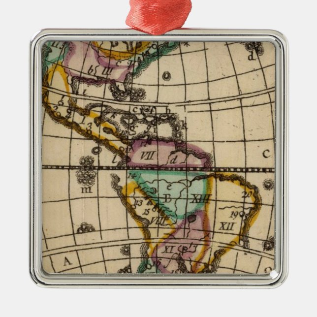 Amerika 6 julgransprydnad metall (Framsidan)