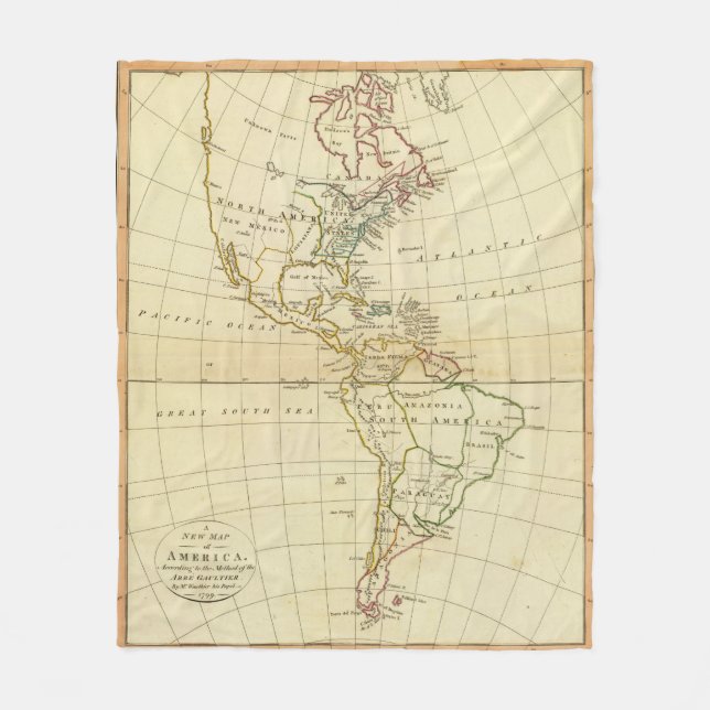 Amerika 7 2 fleecefilt (Framsidan)