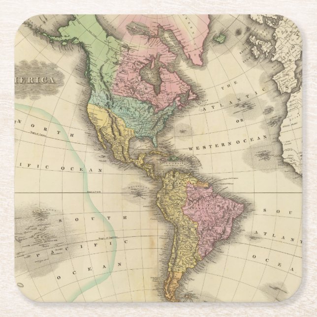 Amerika 9 underlägg papper kvadrat (Framsidan)