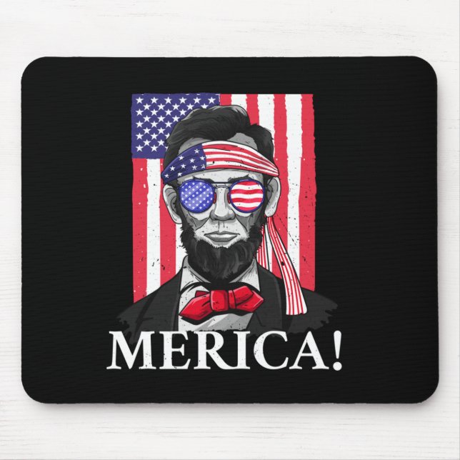 Amerika Abe Lincoln 4:e Juli Män Pojkar Present Musmatta (Framsidan)
