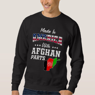 Amerika Afghanska Delar Afghanistan Karta Usa Flag Lång Ärmad Tröja