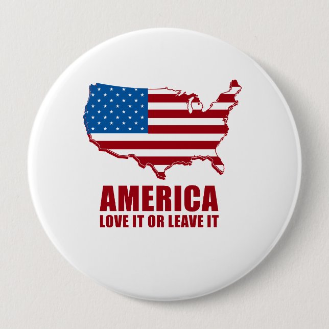 Amerika. Älska den eller lämna honom Knapp (Framsida)