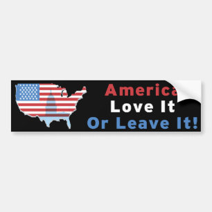 Amerika - älska det eller lämna det! bildekal