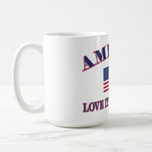 Amerika Älska Det Eller Lämna Det Kaffemugg (Vänster)