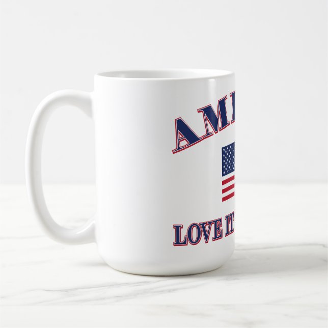 Amerika Älska Det Eller Lämna Det Kaffemugg (Vänster)