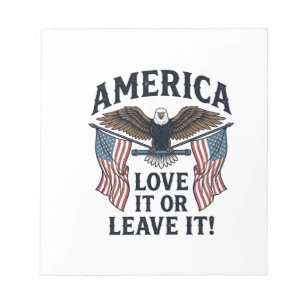 Amerika Älska Det Eller Lämna Det Patriotisk Örn T Anteckningsblock