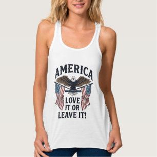 Amerika Älska Det Eller Lämna Det Patriotisk Örn T Linne Med Racerback
