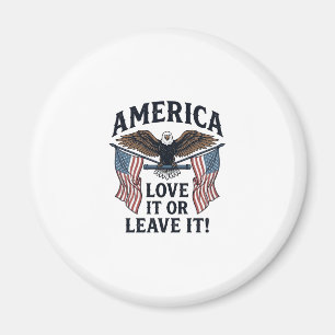 Amerika Älska Det Eller Lämna Det Patriotisk Örn T Magnet