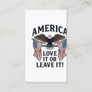 Amerika Älska Det Eller Lämna Det Patriotisk Örn T Visitkort