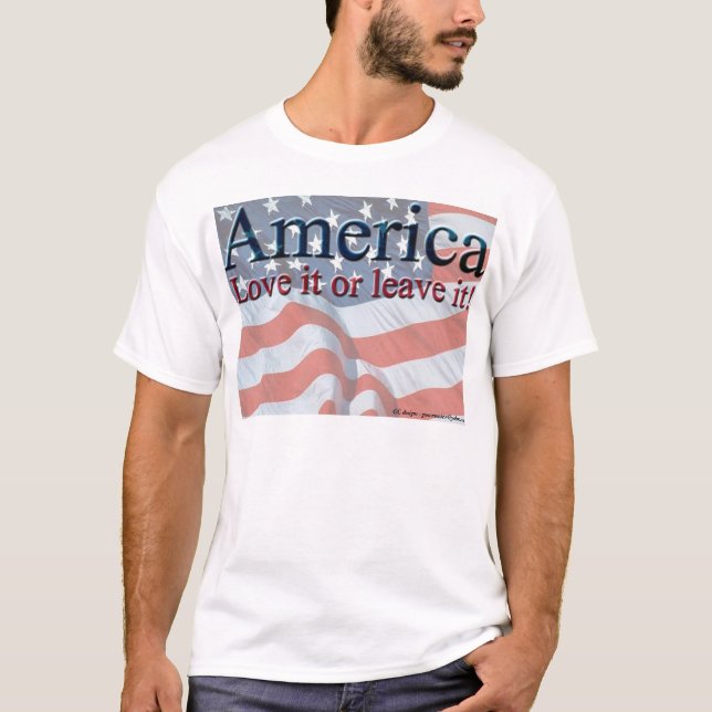 Amerika älskar det eller lämnar det t shirt (Framsida)