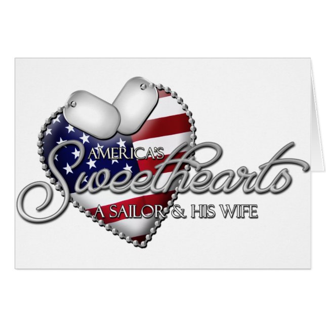Amerika älsklingar hälsningskort (Framsidan Horizontal)