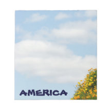 Amerika anteckningsblock blå himmel Amerikanska an