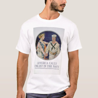 Amerika appeller - Enlist i marinen (US02285) T-shirt