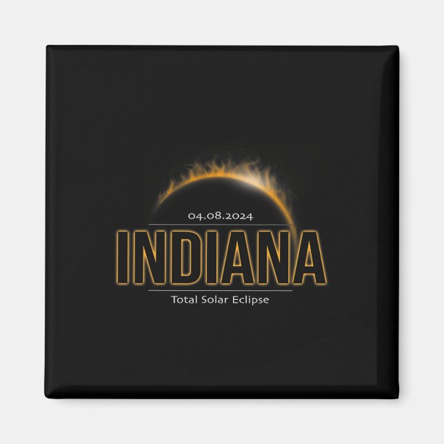 Amerika april 2024 Väg i Totality Solar Eclipse Magnet (Framsidan)