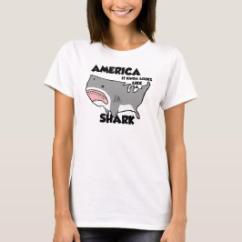 Amerika är en haj (annan tillgänglig stilar nu) tee shirt