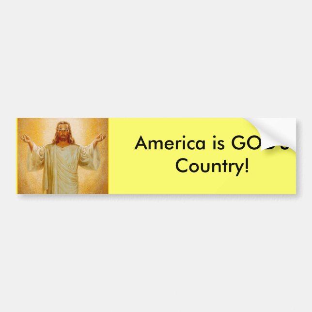 Amerika är GUD land! Bildekal (Framsidan)
