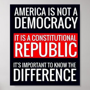 Amerika är ingen demokrati poster