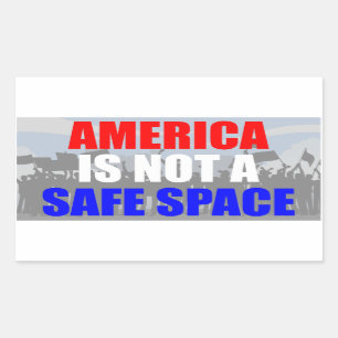Amerika är inte ett Säkert område Rektangulärt Klistermärke