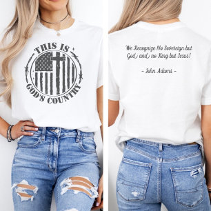 Amerika är Land John Adams Quote T Shirt