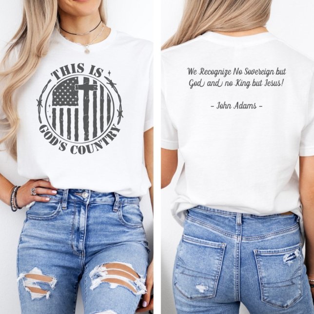 Amerika är Land | John Adams Quote T Shirt (Skapare uppladdad)