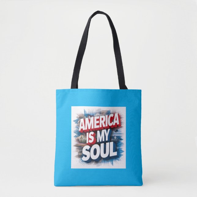 Amerika är My Soul Tote Bag - Patriotic Graphic De Tygkasse (Framsida)