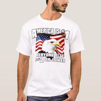 Amerika är numrerar 1 tee shirt