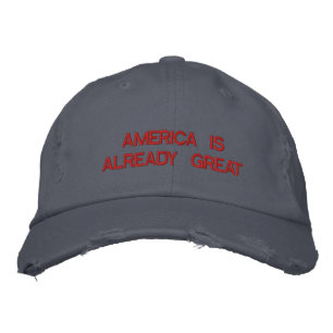 AMERIKA ÄR REDAN UNDERBART Basebolltak Broderad Keps
