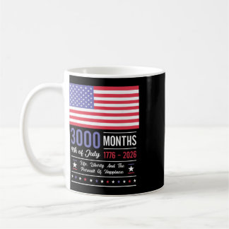 Amerika årsdag Usa 3000 månader 250 år juli Kaffemugg