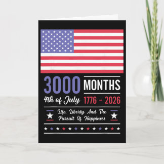 Amerika årsdag Usa 3000 månader 250 år juli Kort
