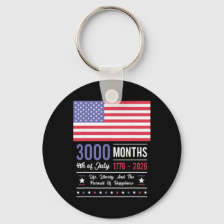Amerika årsdag Usa 3000 månader 250 år juli Nyckelring