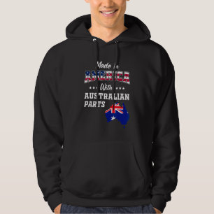 Amerika Australiens Delar Australien Karta Usa Fla Hoodie