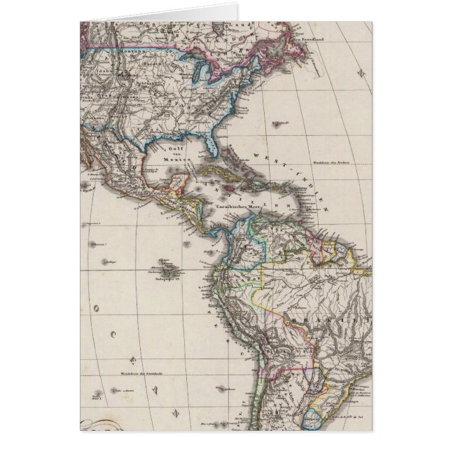 Amerika av Stieler Hälsningskort (Framsidan)