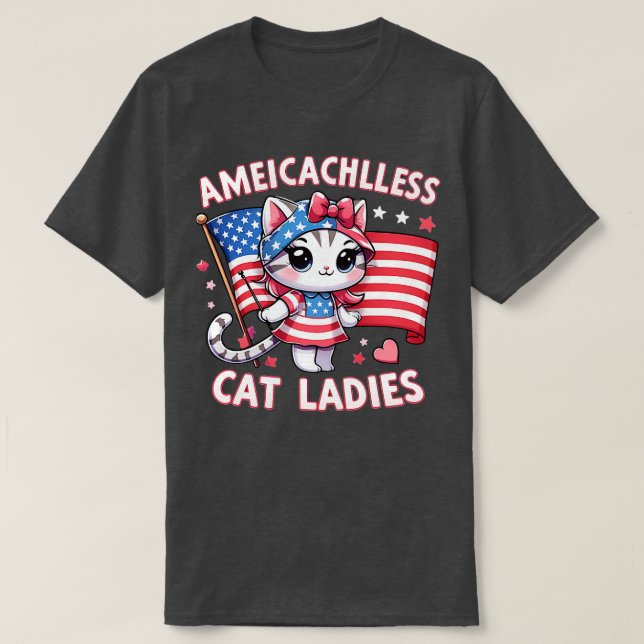 Amerika behöver barnfri katt Dam T Shirt (Design framsida)
