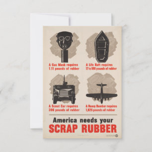 Amerika behöver din skitgummi WWII-Poster Inbjudningar