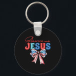 Amerika behöver Jesus Bow Christian Patriotic 4:e  Nyckelring<br><div class="desc">Amerika behöver Jesus Bow Christian Patriotic 4 juli</div>