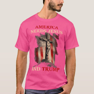 Amerika behöver Jesus och Trump Pro Trump 2024 T Shirt