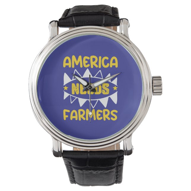Amerika Behöver Jordbrukare Armbandsur (Framsida)
