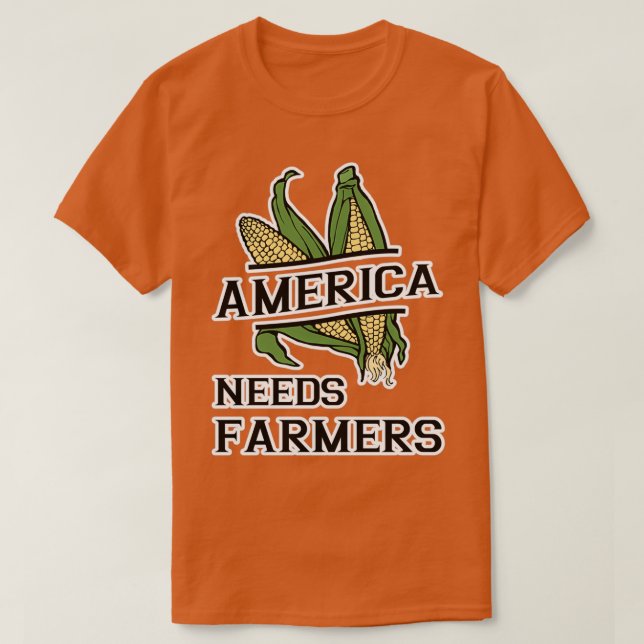 Amerika behöver jordbruksstöd Amerika Far T Shirt (Design framsida)