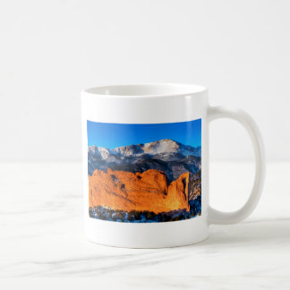 Amerika berg på soluppgången kaffemugg