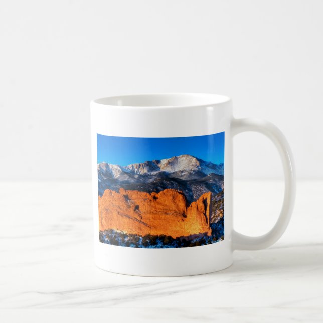 Amerika berg på soluppgången kaffemugg (Höger)