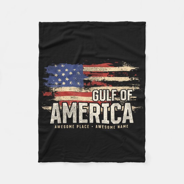 Amerika Bukt i USA Grunge Patriotic Fleecefilt (Framsidan)